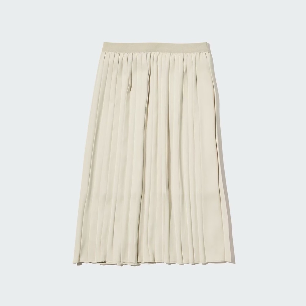 UNIQLO Satin Pleated Skirt